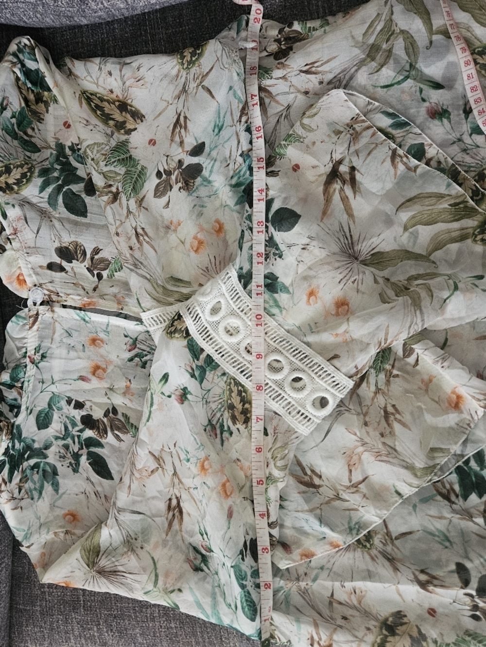 Bellambra, Made In Italy, Silk Floral Fringe Dress, Medium, 21ptp - Picture 9 of 10
